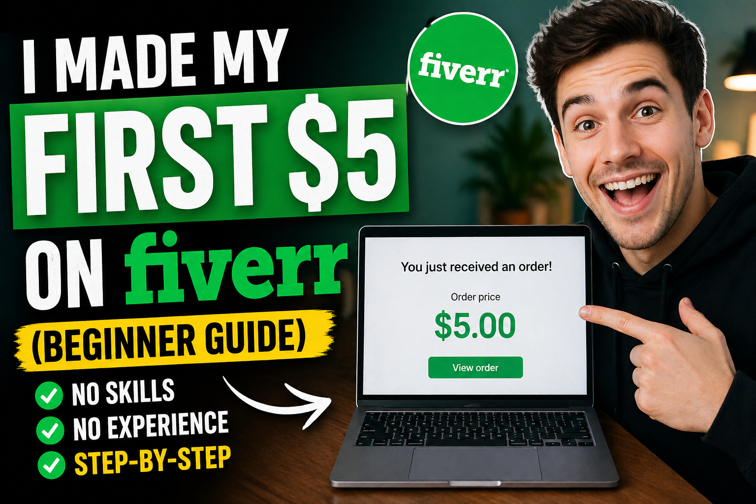 I Made My First $5 on Fiverr — Then I Repeated It (Beginner Guide)