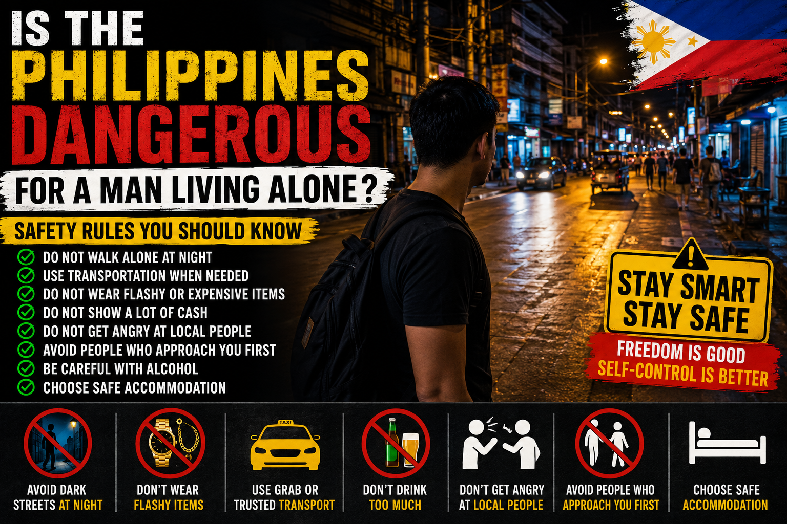 Is the Philippines Dangerous for a Man Living Alone?